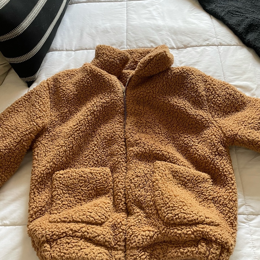 Warm, fluffy teddy coat